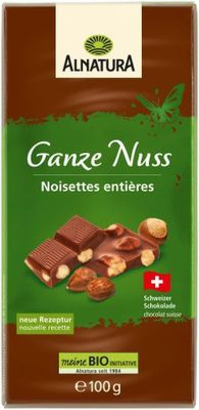Produktfoto zu Ganze Nuss Schokolade 100 g