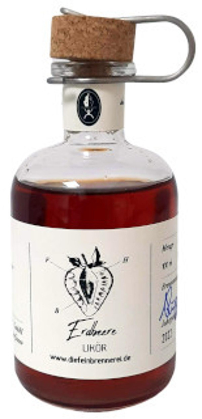 Produktfoto zu Likör Erdbeere 100 ml , Die Feinbrennerei