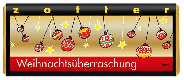 Produktfoto zu Schokolade Weihnachtsüberraschung Karamell, 70 g, Zotter