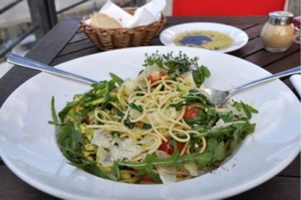 Spaghetti mit Ziegenkäse