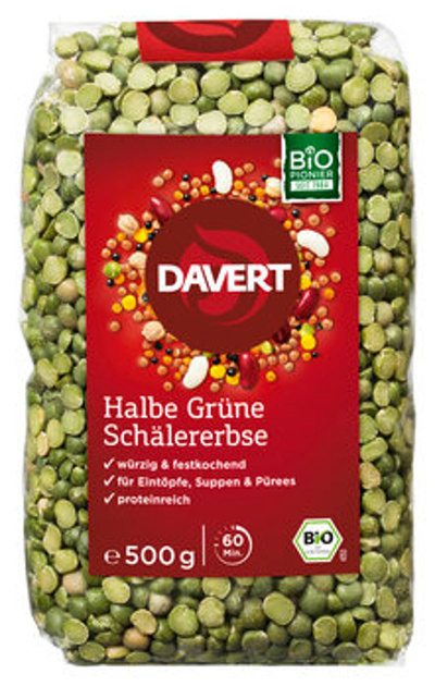 Produktfoto zu ALErbsen, grüne, halbe 500 g