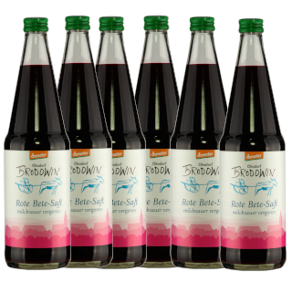 Produktfoto zu Rote-Bete-Saft, 6 x 0,7 l Ökodorf Brodowin