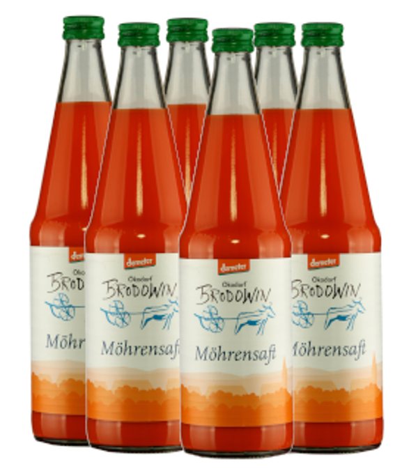 Produktfoto zu Möhrensaft-Kasten, 6 x 0,7 l Ökodorf Brodowin