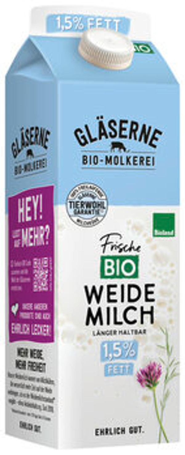 Produktfoto zu Fettarme Weidemilch,1l, Gläserne Molkerei