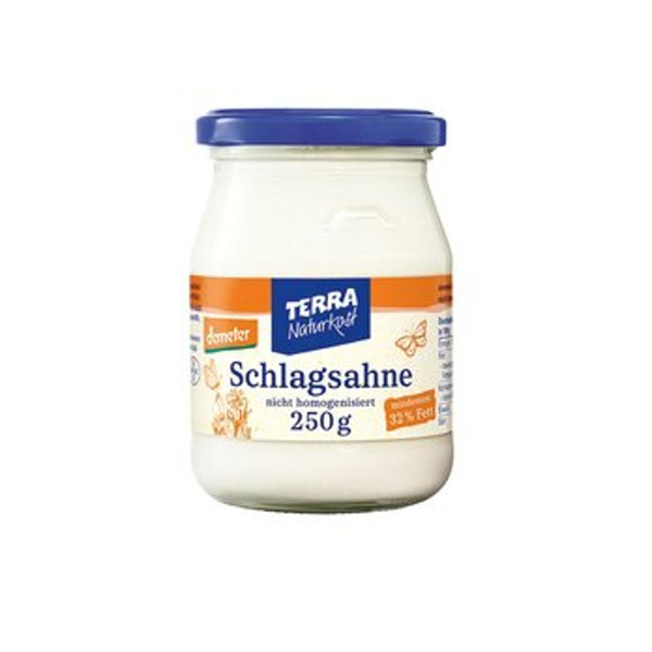 Produktfoto zu TERRA Schlagsahne demeter, 250 g im Glas