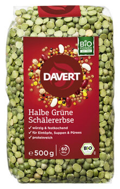 Produktfoto zu ALErbsen, grüne, halbe 500 g