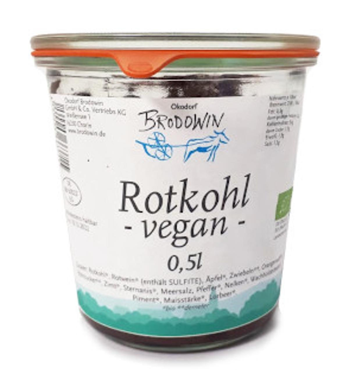 Rotkohl vegan, im Glas