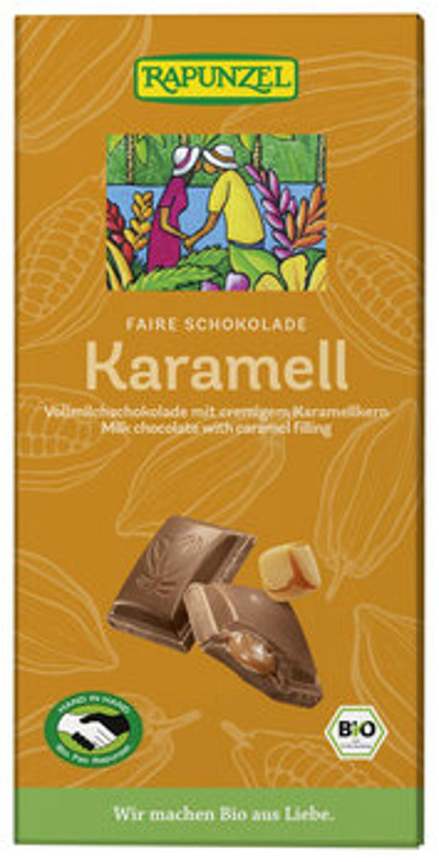 Produktfoto zu Karamellschokolade Vollmilch