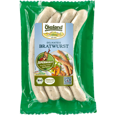 Produktfoto zu Große Delikatess Bratwurst Superwurst 180 g , Ökoland