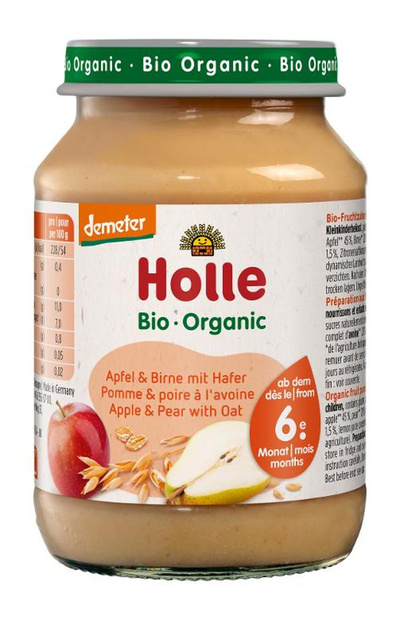 Produktfoto zu Apfel und Birne mit Hafer, 190 g