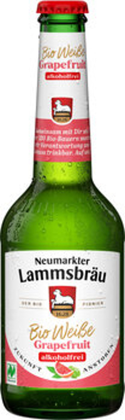 Produktfoto zu Lammsbräu Bier Weiße Grapefruit, alkoholfrei, 0,33 l
