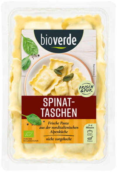 Produktfoto zu Frische Spinattasche, 250 g, Bio-Verde
