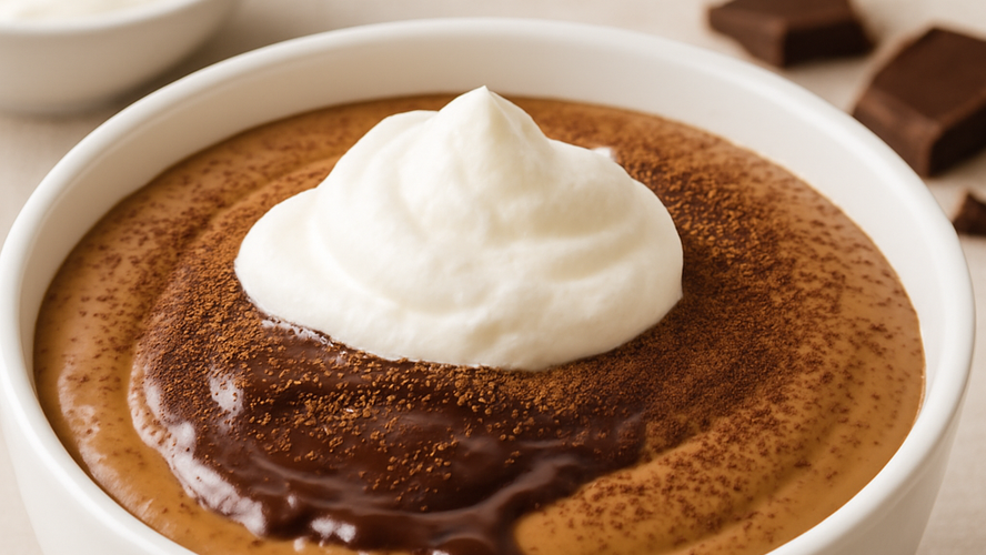 Rezeptbild für Espressopudding mit Schokoschmelz