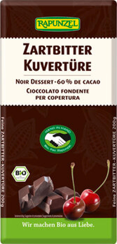 Produktfoto zu Zartbitter Kuvertüre HIH