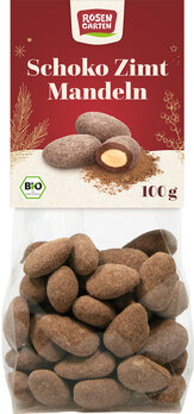 Produktfoto zu Zimt-Schoko-Mandeln, 100 g, Rosengarten
