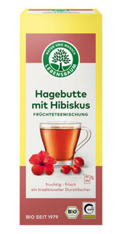 Produktfoto zu Hagebuttentee mit Hibiskus 20 x 2,5 g