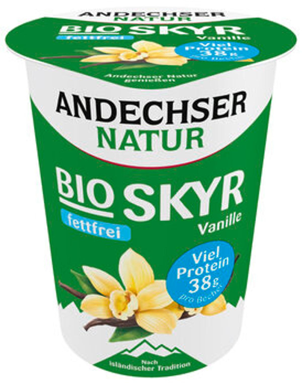 Produktfoto zu Skyr Vanille 0,2%, 400 g, Andechser Natur