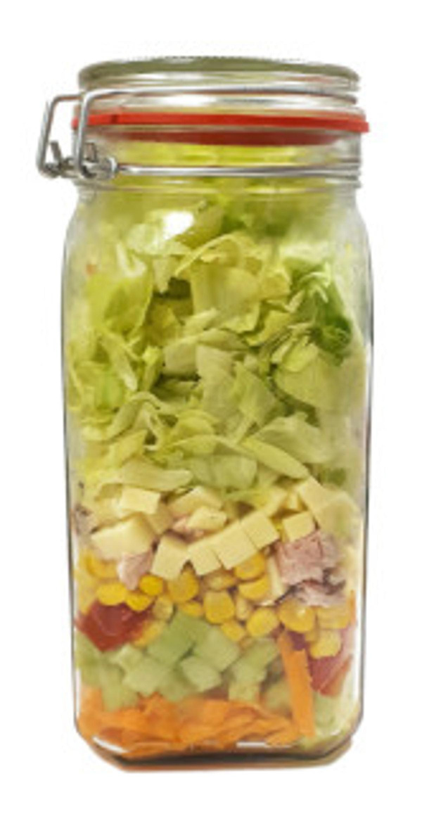 Produktfoto zu Gemischter Salat mit Käse & Schinken, 420 g