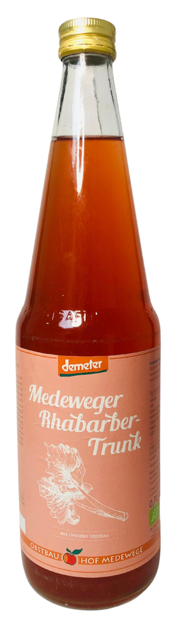 Produktfoto zu Medewege Rhabarber Trunk, 0,7 l Hof Medewege