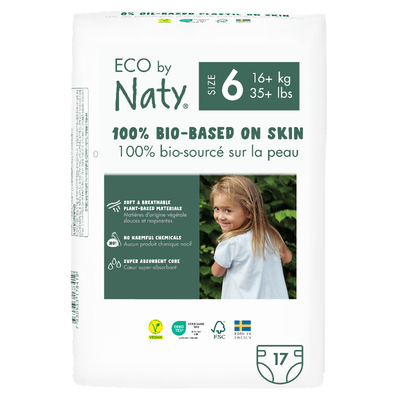 Produktfoto zu Eco by Naty Windel Gr.6, ab 16 kg, 17 St.