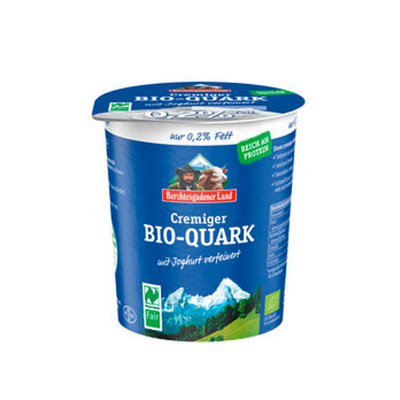 Produktfoto zu Cremiger Quark 0,2 %, 350 g, Berchtesgadener Land
