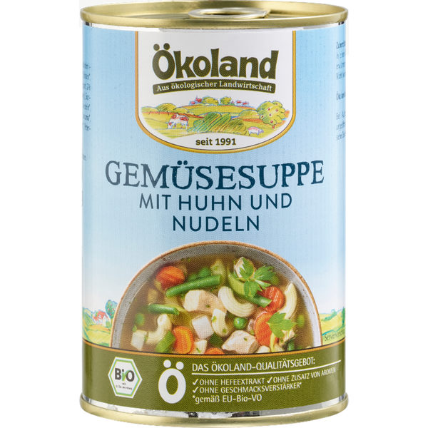 Produktfoto zu Gemüsesuppe mit Geflügel, 400 g, Ökoland
