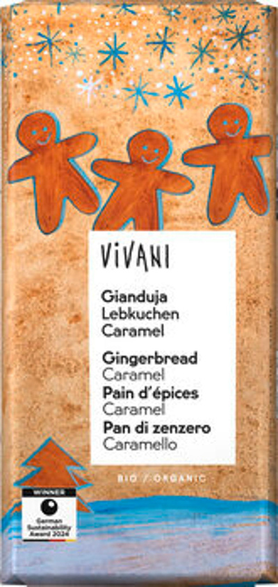 Produktfoto zu Gianduja Lebkuchen Caramel, 100 g, Vivani