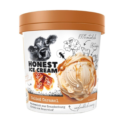 Produktfoto zu Eis Salted Caramell, 460 ml, Honest Ice Cream