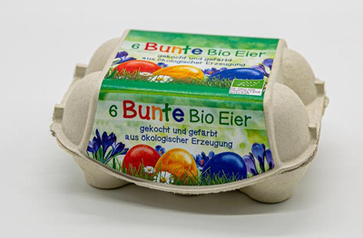 Produktfoto zu Bunte Eier gekocht, 6er