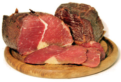 Produktfoto zu Rinderschinken, geräuchert