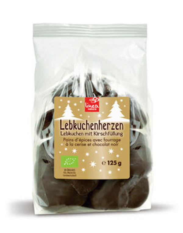 Produktfoto zu Lebkuchenherzen, gefüllt, 125 g, Linea Natura