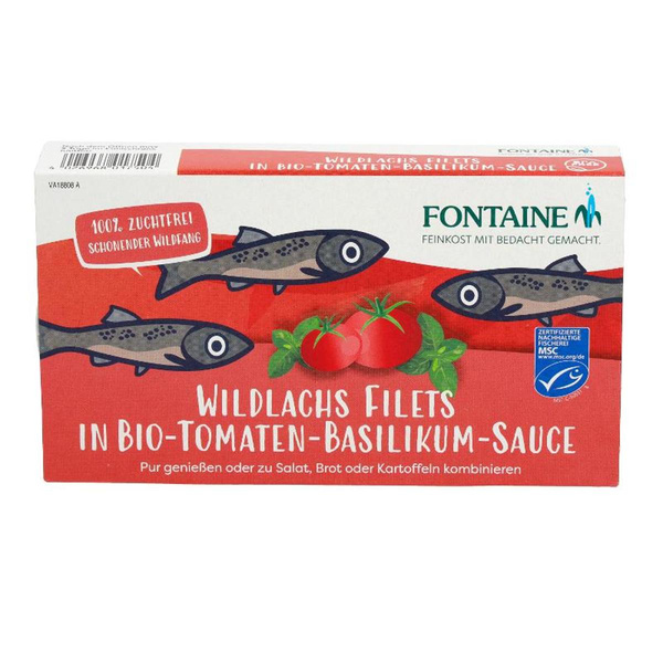 Produktfoto zu Wildlachsfilets in Bio Tomaten Creme, 200 g, Fontaine