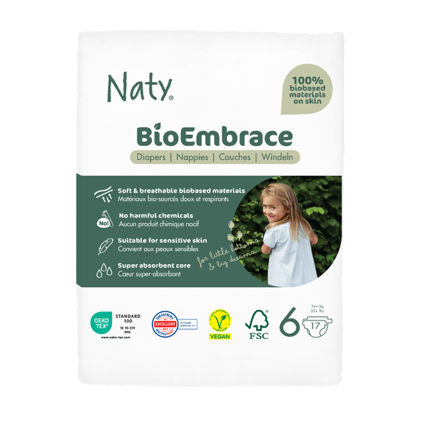 Produktfoto zu Eco by Naty Windel Gr.6, ab 16 kg, 17 St.