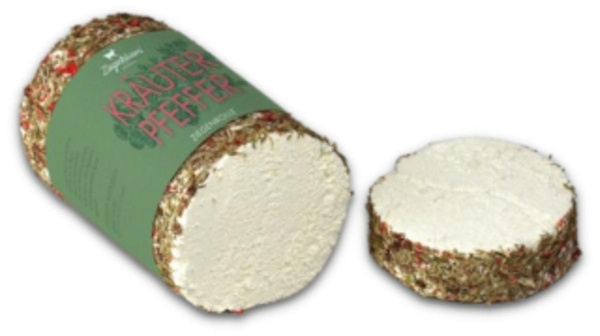 Produktfoto zu Ziegenrolle Kräuter Pfeffer