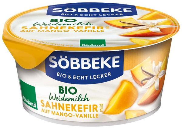 Produktfoto zu Sahnekefir Mango-Vanille, 150 g, Söbbeke