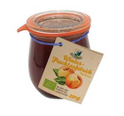 Produktfoto zu Fruchtaufstrich Winterliebe Aprikose, 220 g, Kiebitzhof