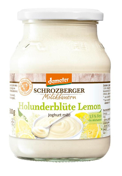 Produktfoto zu Saison Joghurt Holunderblüte-Lemon 3,5%,  500 g Schrozberger Milchbauern