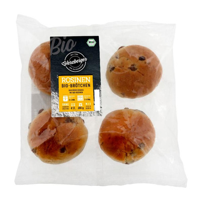 Produktfoto zu Rosinenbrötchen zum aufbacken, 4 Stück , Herzberger Bäckerei