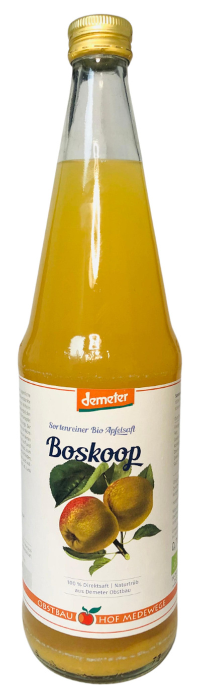 Produktfoto zu Apfelsaft Boskoop, 0,7 l Hof Medewege