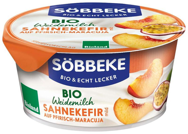 Produktfoto zu Sahnekefir auf Pfirsich-Maracuja, 150 g, Söbbeke