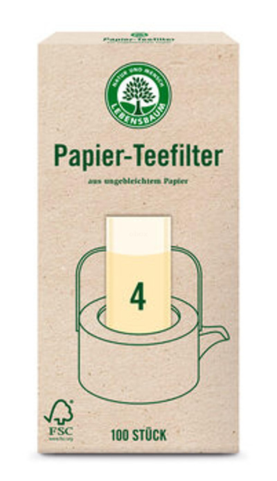 Produktfoto zu Papier Teefilter, Gr. 4  100St
