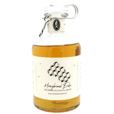 Produktfoto zu Bio-Honigbrand Eichenfass 500 ml , Die Feinbrennerei