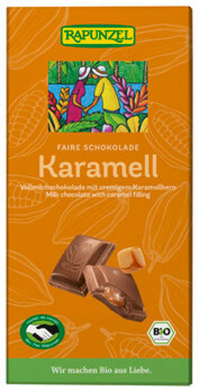 Produktfoto zu Karamellschokolade Vollmilch