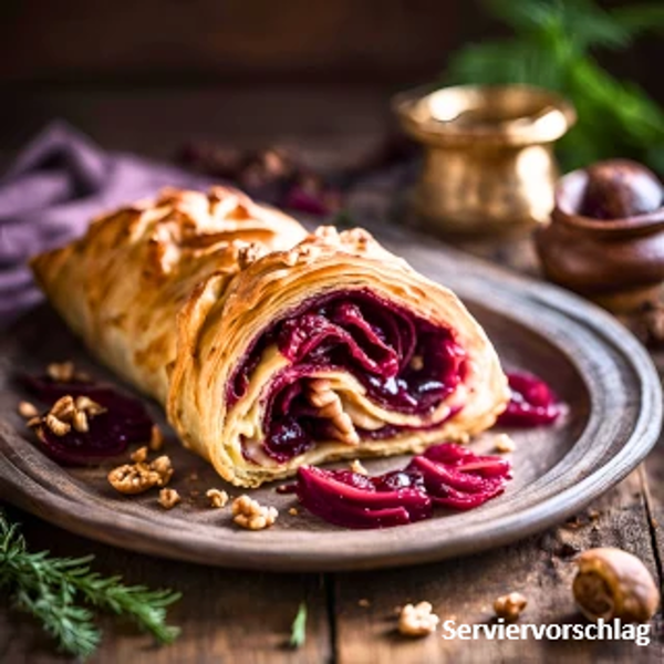 Produktfoto zu veganer Rote Beete Strudel, 0,75 kg