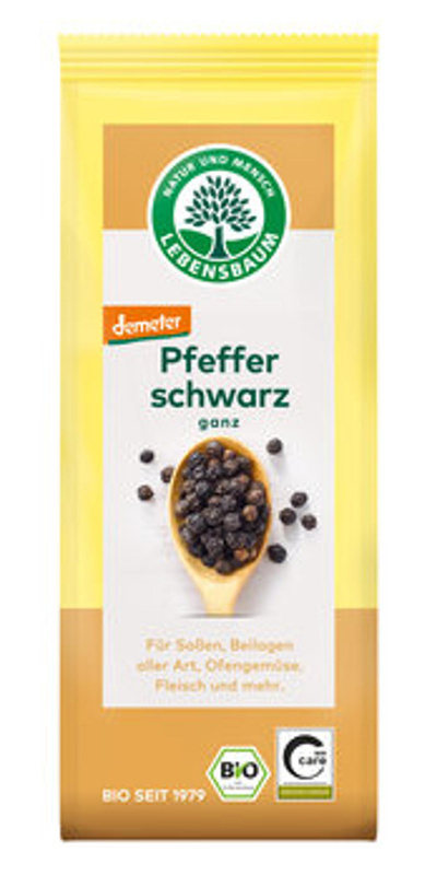 Produktfoto zu Pfeffer, schwarz, ganz, 50 g