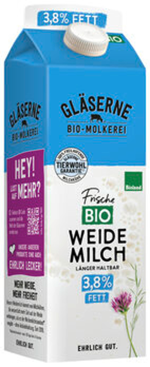 Produktfoto zu Vollmilch Weidemilch, 1l, Gläserne Molkerei