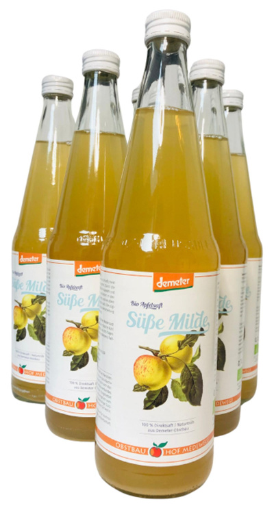 Produktfoto zu Apfelsaft-Kasten, mild 6x 0,7l Hof Medewege