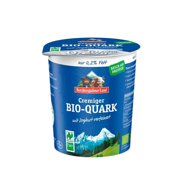 Produktfoto zu Cremiger Quark 0,2 %, 350 g, Berchtesgadener Land