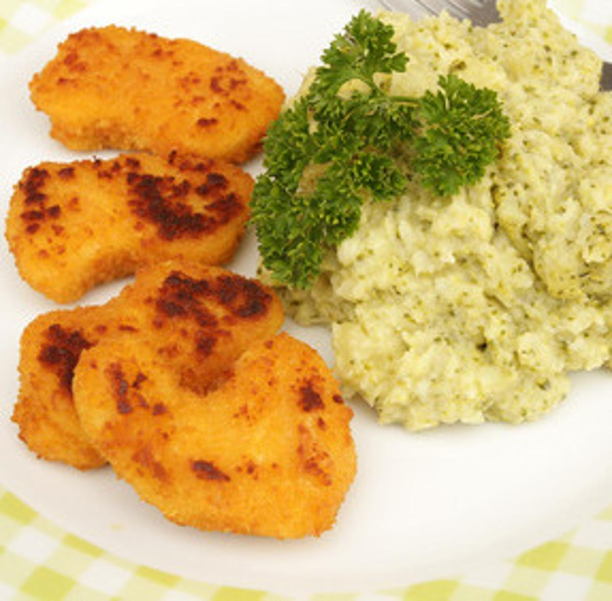 Schnitzel mit Broccolipürree