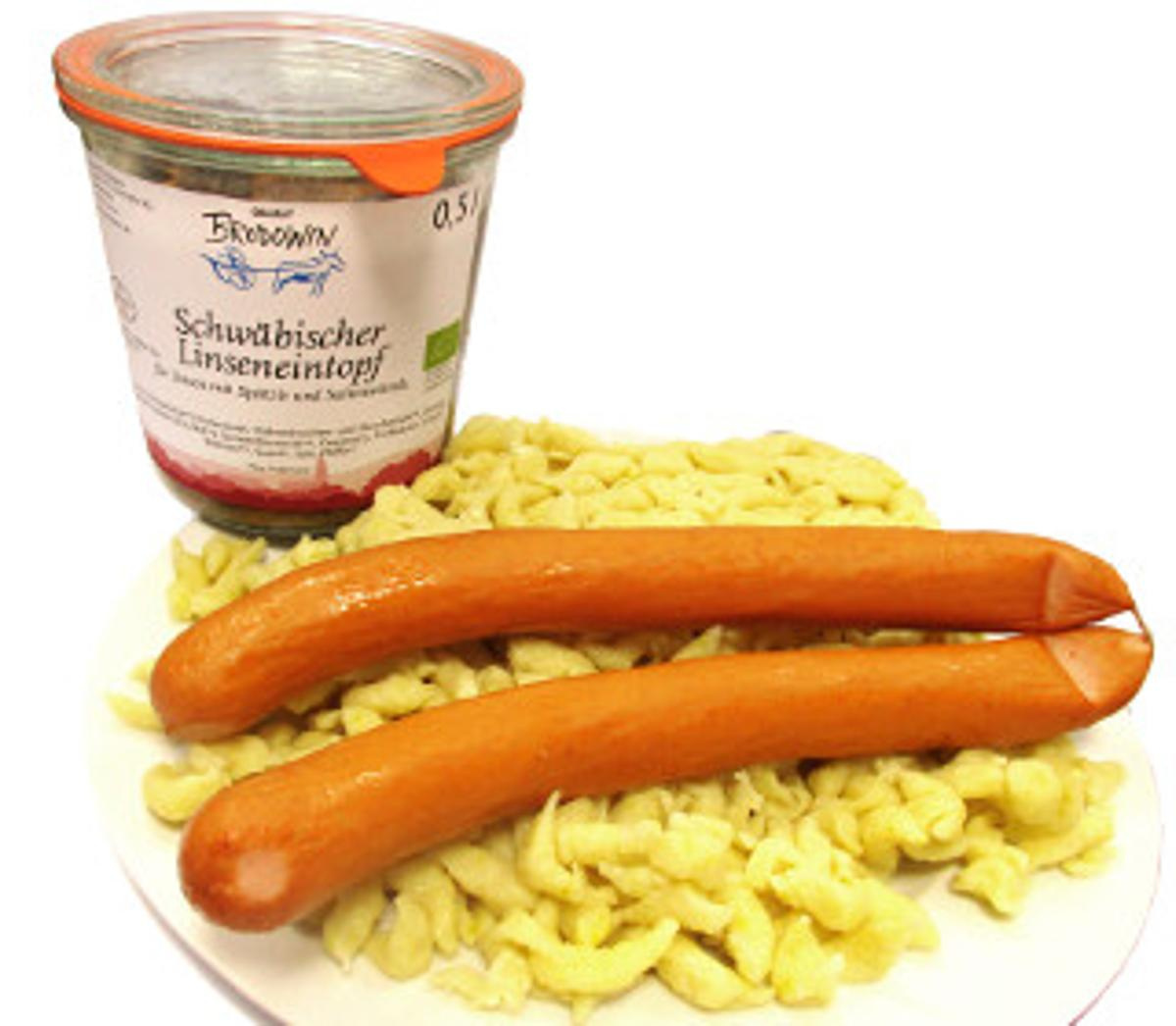 Linsen und Spätzle